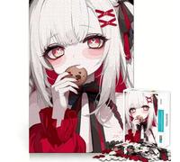 Anime Girl Eating Cookie Jigsaw Puzzle 1000 Mental Recall Game High Accuracy Cutting Craft Interactive Brain Challenge for Home (38x26cm)