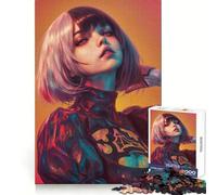 Anime Girl Ethereal Puzzle for Teenagers 1000 Pieces Brain Teasing Soothing Hobby Solid Lock Thoughtful Gift (38x52cm)