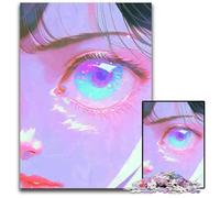 Anime Girl Eyes Adult Jigsaw Puzzles 1000 Pieces Challenging Puzzles for Birthdays Holidays Best for Christmas 1000 PCS(38x26cm)