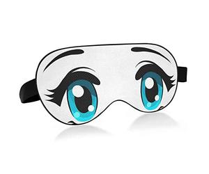 Anime Girl Eyes Sleep Mask Blindfold Blackout Cooling Funny Eye Mask for Sleeping with Elastic Strip for Women Man