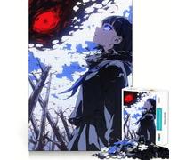 Anime Girl Facing Darkness 1000-piece Jigsaw Puzzles Brain Focus Game Expert Cutting Craftsmanship Fascinating Hobby for Idle Moments (50x75cm)