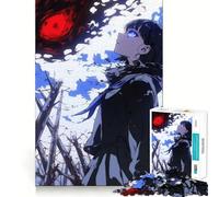Anime Girl Facing Darkness Jigsaw Puzzles 1000 Mental Focus Game Precision Cut Smooth Edges Meaningful Connection Building Game (38x52cm)