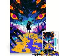 Anime Girl Facing Giant Eyes Adults Puzzles 1000 Piece Jigsaws Recall Skill Fun High Precision Die Cut Easy to Learn Family Enjoyment (38x26cm)