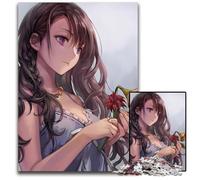 Anime Girl Flowers Kawaii 1000Pc Adults Jigsaw Puzzle Difficult Puzzles for Adults Birthday Gift Idea Challenging Brain Teaser Game 1000 PCS(75x50cm)