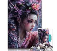 Anime Girl Flying Dragon Jigsaw Puzzles for Adults Teenagers Jigsaws Puzzle,for Educational Game Challenge Toy Unique Home Decor And Gifts (50x75cm)