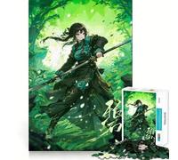Anime Girl Forest Ninja 1000 Piece Puzzle For Adults Mind Skill Play Laser Cut for Flawless Fit Rewarding Activity for Rainy Days (50x75cm)