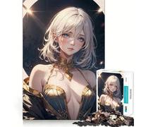 Anime Girl Freyja Jigsaw Puzzles1000 Pieces Recall Skill Fun Professional Grade Cutting Thoughtful Gift for Mind Activity (38x52cm)
