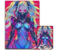 Anime Girl Futuristic 1000 Pieces Puzzle Gifts Jigsaw Puzzles Brain Challenge Gift Educational Activity for Teenagers 1000 PCS(38x26cm)