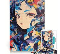 Anime Girl Graffiti Adult Jigsaw Puzzles1000 Pieces Brain Game Gift High Precision Die Cut Relaxing Indoor Group Activity (38x26cm)