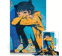 Anime Girl Graffiti Jigsaw 1000 Pieces for Teenagers Mind Boost Fun Zero Gap Captivating Leisure for Cozy Indoors (38x52cm)