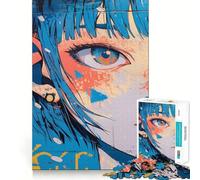 Anime Girl Graffiti Jigsaw Puzzles 1000 Cognitive Skill Toy Smooth Burr Free Surface Relaxing Indoor Group Activity (38x52cm)