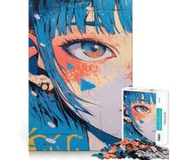 Anime Girl Graffiti Jigsaw Puzzles 1000 Pieces Focus Boost Fun Laser Cut for Flawless Fit Bonding Activity for Loved Ones (50x75cm)
