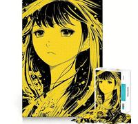 Anime Girl Half Tone Art Jigsaws for Adults1000 Pieces Brain Memory Game Fine Cut Premium Finishing Engaging Way to Pass Free Hours (38x26cm)