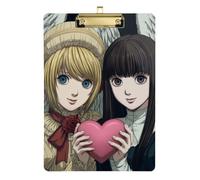 Anime Girl Horror Pretty clipboard Hard Board for 5th Grade Classroom Essentials for Teachers Size 9 x 12 Gold
