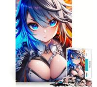 Anime Girl Ice And Fire 1000 Piece Teenager Puzzles Mental Focus Game Precision Cut Smooth Edges Christmas Stocking Stuffer Game (50x75cm)