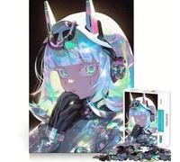 Anime Girl in A Shiny Outf 1000-piece Jigsaw Puzzles Brain Focus Game Expert Cutting Craftsmanship Fascinating Hobby for Idle Moments (38x52cm)