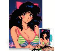 Anime Girl in Bikini Top 1000 Piece Jigsaw Puzzles Mind Challenge Toy High Precision Die Cut Amusing Challenge for Waiting Time (50x75cm)
