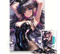 Anime Girl in Bunny Suit Gaming Jigsaw for Adults1000 Pieces Brain Focus Game Precision Cut Smooth Edges Amusing Challenge for Waiting Time (50x75cm)