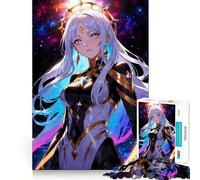 Anime Girl in Cosmos 1000 Pieces Puzzles for Teenagers Mind Boost Fun High Accuracy Cutting Craft Calming Mental Break Activity (38x26cm)