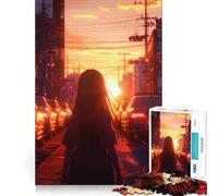 Anime Girl in Japan Jigsaw for Adults 1000 Pieces Brain Memory Game Laser Cut for Flawless Fit Unique Gift for Stress Relief (50x75cm)