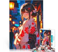 Anime Girl in Kimono2000 Pieces Jigsaw Puzzles for Adults Family Game for and for is ideal as a gift for the whole family 70x100cm