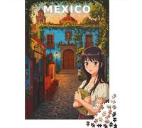 Anime Girl in Mexico City, Classic Puzzle, 1000 Pieces, 38x26cm/1000pcs