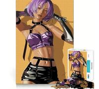 Anime Girl in Purple Outfit Jigsaw Puzzles 1000 Mental Focus Game Precision Cut Smooth Edges Meaningful Connection Building Game (38x52cm)