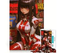 Anime Girl in Sci-Fi Suit Gaming 1000 Piece Adult Puzzles Logic Puzzle Play Precision Cut Smooth Edges for Family Gatherings (38x26cm)