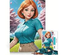 Anime Girl in Spring 1000 Piece Jigsaws Creative Skill Toy Tight Lock No Loose Pieces Bonding Activity for Loved Ones (50x75cm)