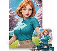 Anime Girl in Spring Jigsaw Puzzles 1000 Pieces Cognitive Skill Gentle Pastime Solid Lock Unique Xmas Gift (50x75cm)