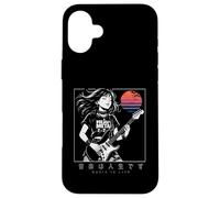 Anime Girl Japanese Music is Life Electric Guitar Punk Japan Case for iPhone 16 Plus