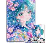 Anime Girl Jigsaw Puzzles for Adults 1000 Piece Puzzle,Learning Educational Toy for Is Ideal As A Gift for The Whole Family 38x26cm