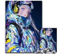 Anime Girl Look at You Jigsaw Puzzles for Adults 1000 Piece Paper Jigsaw Puzzles Ideal for Teenagers & Collectors Travel Gift Family Activity 1000 PCS(38x26cm)