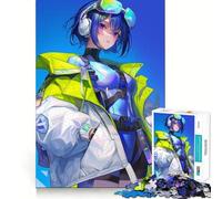 Anime Girl Look Distance Jigsaw Puzzles for Adults 1000 Think Boost Game Precise Interlock Structure Easy to Learn Family Enjoyment (38x26cm)