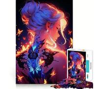 Anime Girl Magical Japan Jigsaw for Teenagers1000 Pieces Mind Boost Game Firm Fit Secure Assembly Bonding Activity for Loved Ones (38x26cm)