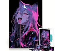 Anime Girl Magical Japan Jigsaw Puzzles 1000 Piece for Adults Recall Fun Play Firm Fit Secure Assembly Family Fun Night Activity (50x75cm)
