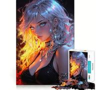Anime Girl Masterpiece 1000-piece Jigsaw Puzzles Brain Training Fun Tight Interlock No Gaps Bonding Activity for Loved Ones (38x26cm)