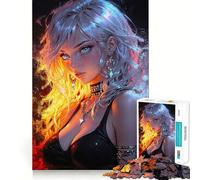 Anime Girl Masterpiece Jigsaw Puzzles for Adults 1000 Think Boost Game Precise Interlock Structure Easy to Learn Family Enjoyment (50x75cm)