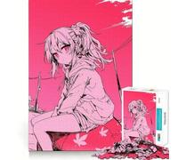 Anime Girl on A Ball Jigsaw 1000 Pieces for Teenagers Mind Boost Fun Zero Gap Captivating Leisure for Cozy Indoors (38x52cm)