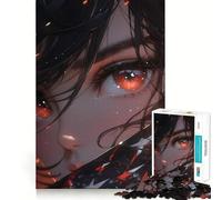 Anime Girl on Fire Jigsaw Puzzle 1000 Mental Recall Game High Accuracy Cutting Craft Interactive Brain Challenge for Home (38x26cm)