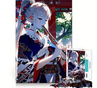 Anime Girl Playing Flute in Garden Jigsaw 1000 Pieces Focus Building Toy Zero Gap Rewarding Activity for Rainy Days (38x52cm)