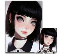 Anime Girl Portrait 1000 Piece Jigsaw Puzzles for Adults Jigsaw Puzzles for Adults for Travel Lovers & Couples Challenging Toy 1000 PCS(38x26cm)