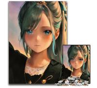 Anime Girl Portrait 1000 Piece Jigsaw Puzzles for Adults Paper Jigsaw Puzzles Interactive Family Game Brain Challenge Educational Toy 1000 PCS(38x26cm)