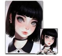 Anime Girl Portrait 1000Pc Adults Jigsaw Puzzle Puzzles for Adults Perfect for Family Fun on Christmas Thanksgiving Birthdays & Easter 1000 PCS(75x50cm)