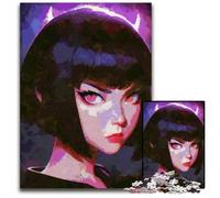 Anime Girl Portrait 1000Pc Adults Jigsaw Puzzle Puzzles for Adults Perfect for Family Fun on Christmas Thanksgiving Birthdays & Easter 1000 PCS(75x50cm)