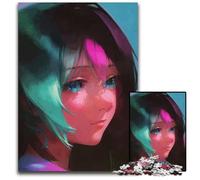 Anime Girl Portrait Jigsaw Puzzles 1000 Pieces for Adults Difficult Puzzles for Adults Brain Challenge for Teenagers & Home Decor 1000 PCS(75x50cm)