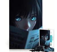 Anime Girl Reading Jigsaw Puzzle 1000 Pieces Focus Building Toy Firm Fit Secure Assembly Holiday Indoor Entertainment Toy (50x75cm)