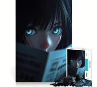 Anime Girl Reading Jigsaws for Adults1000 Pieces Brain Memory Game Fine Cut Premium Finishing Engaging Way to Pass Free Hours (38x26cm)