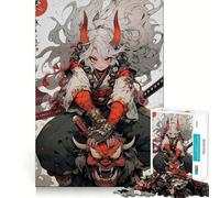 Anime Girl Riding A Demon 1000 Piece Jigsaws Creative Skill Toy Tight Lock No Loose Pieces Bonding Activity for Loved Ones (38x52cm)