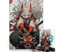 Anime Girl Riding A Demon Jigsaw for Adults1000 Pieces Brain Focus Game Precision Cut Smooth Edges Amusing Challenge for Waiting Time (38x26cm)